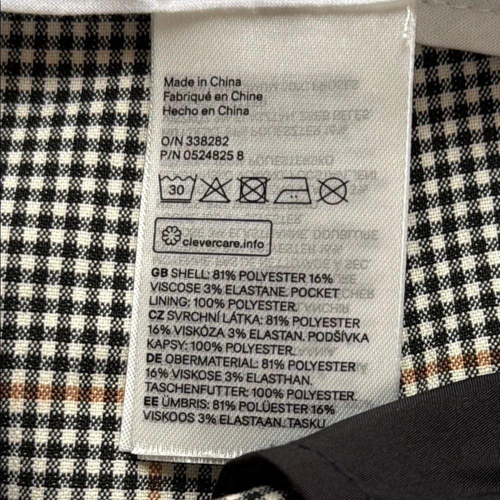 Z H&M Women’s 10 Black and Tan Pantsuit with Tailored Fit - Picture 3 of 5